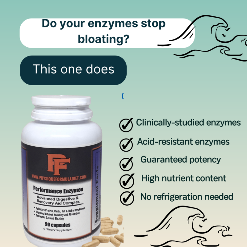 Physique Formula Digestive Enzymes With Betaine HCL For Gut Health-Multi Enzymes For Digestive Health And Bloating Relief. Daily Enzymes For Digestion With Pepsin, Pancreatin,Bromelain, Lipase. 90 CT - Image 3